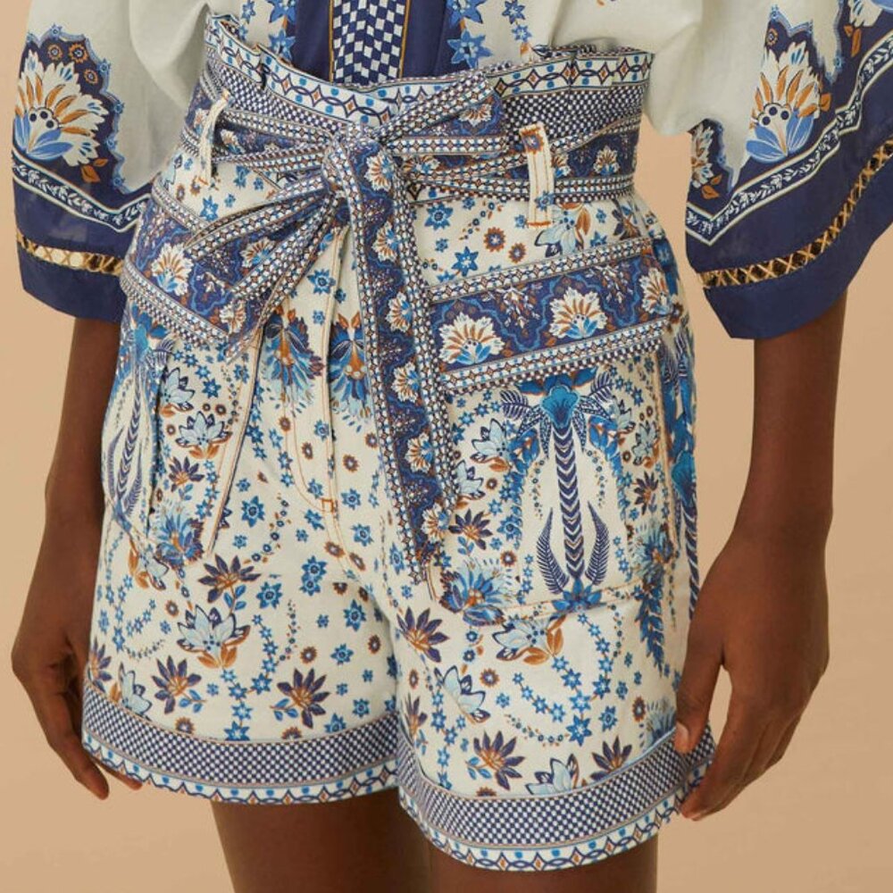 FARM Rio off-white encanto tropical shorts 26